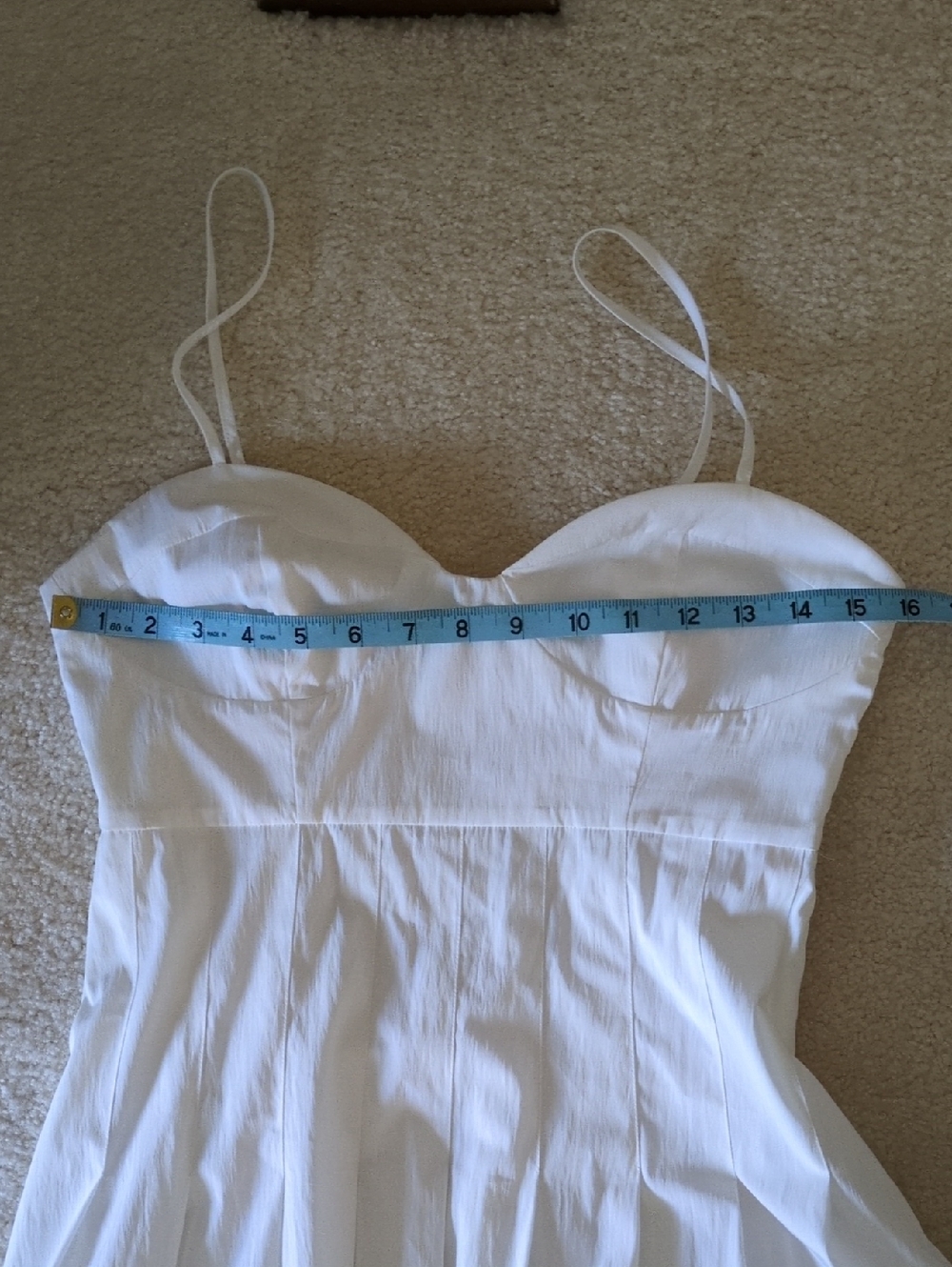 Elegant White Zara Spaghetti-Strap Maxi Dress - Picture 11 of 12